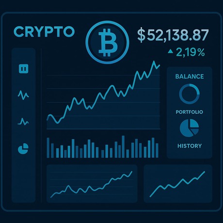 Crypto dashboard illustration